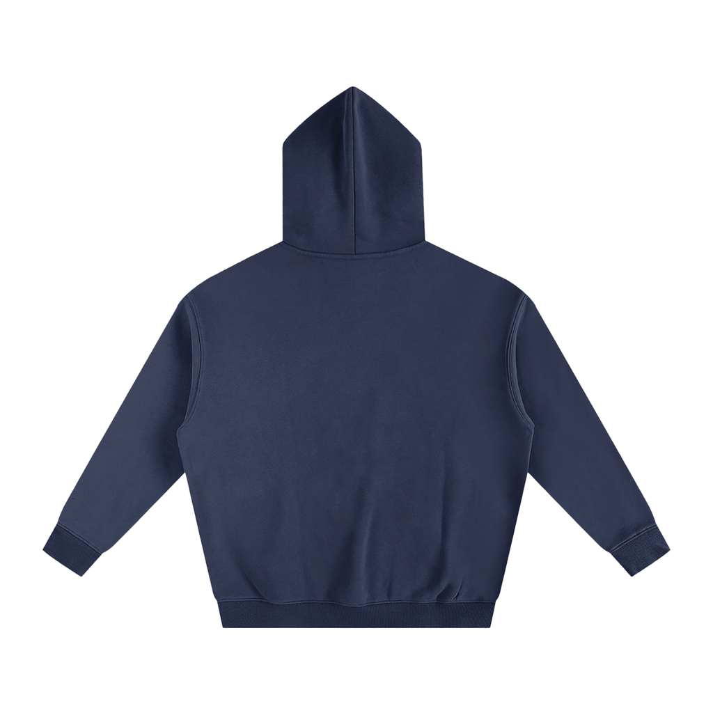 Oversize Fleeced Hoodie Navy Blue