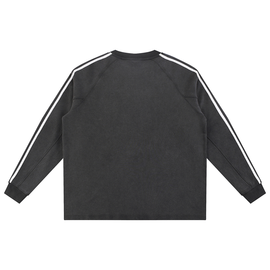 Snow Washed Contrast Tape Sweatshirt