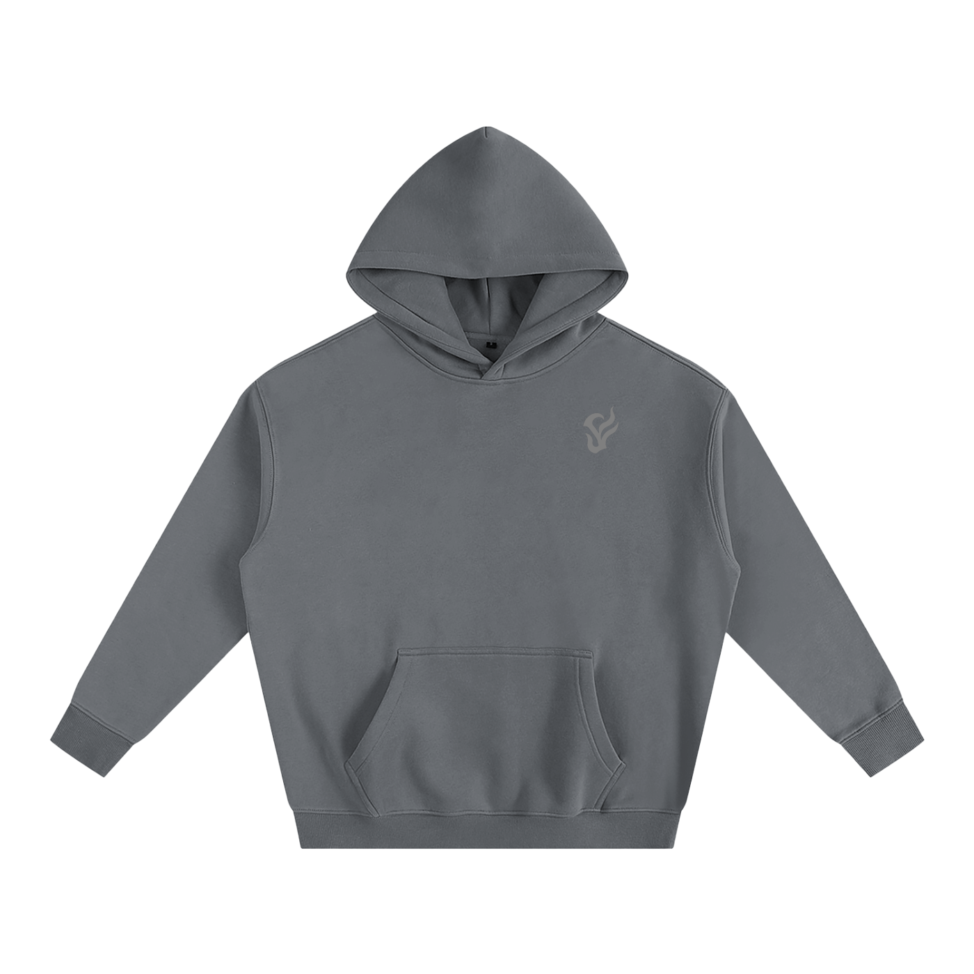 Oversize Fleeced Hoodie Gray