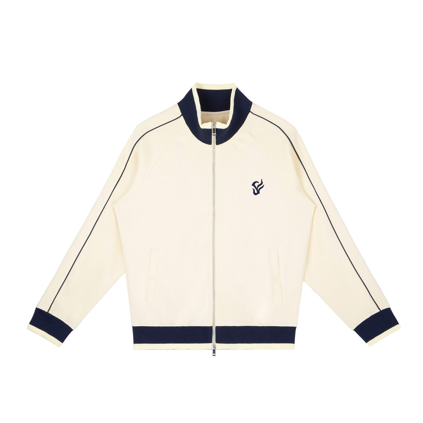 Color Block Raglan Sleeve Zip Track Jacket