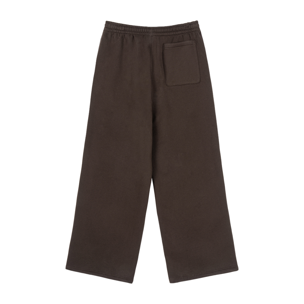 Fleece Downstrip Straight-Leg Sweatpants Brown