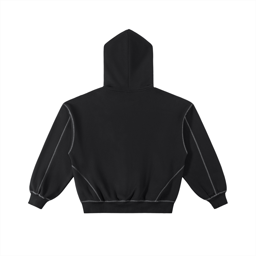 Fleece Zip Hoodie Black