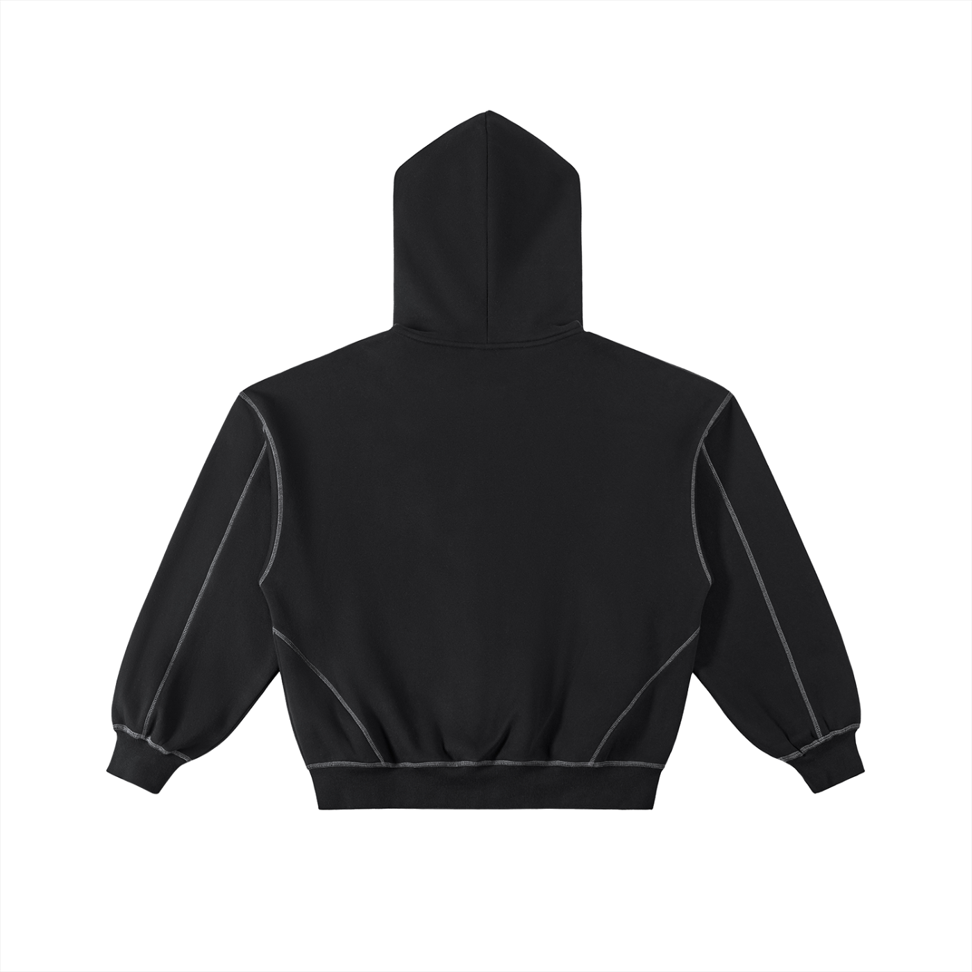 Fleece Zip Hoodie Black