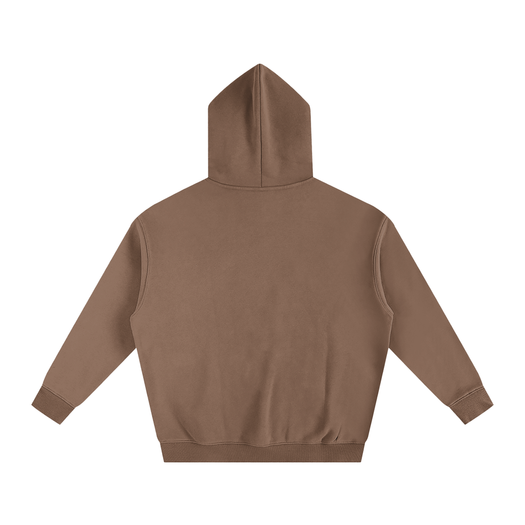 Oversize Fleeced Hoodie Brown