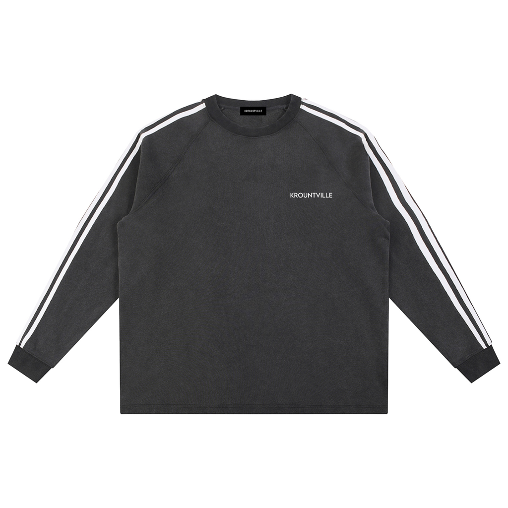 Snow Washed Contrast Tape Sweatshirt