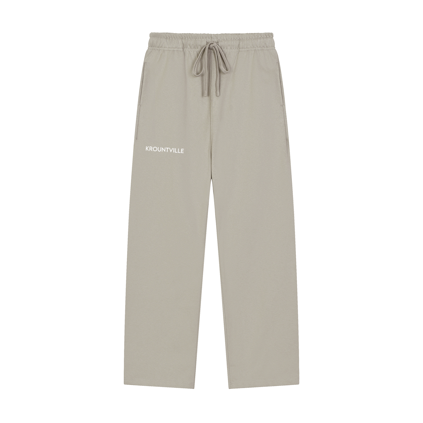 Solid Color Straight-Leg Sweatpants