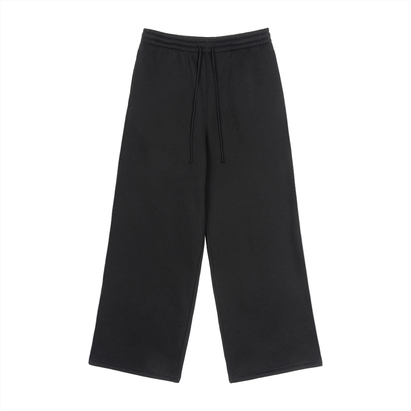 Fleece Downstrip Straight-Leg Sweatpants Black