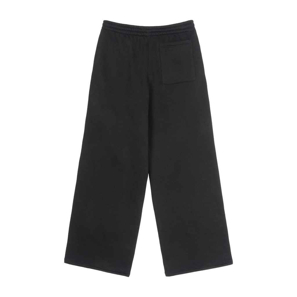Fleece Downstrip Straight-Leg Sweatpants Black