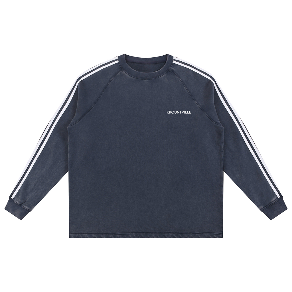 Snow Washed Contrast Tape Sweatshirt
