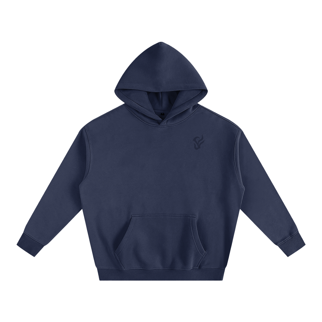 Oversize Fleeced Hoodie Navy Blue