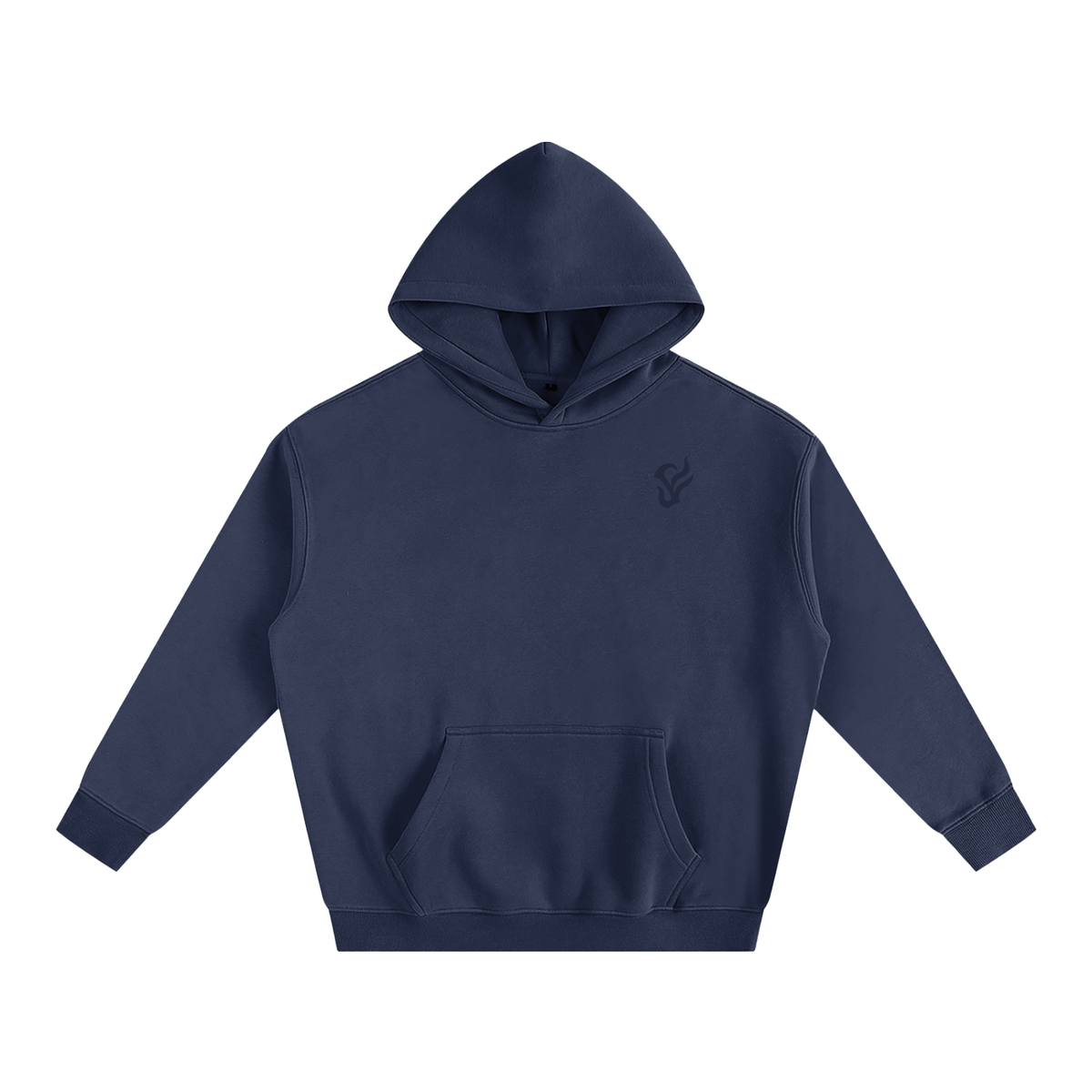 Oversize Fleeced Hoodie Navy Blue