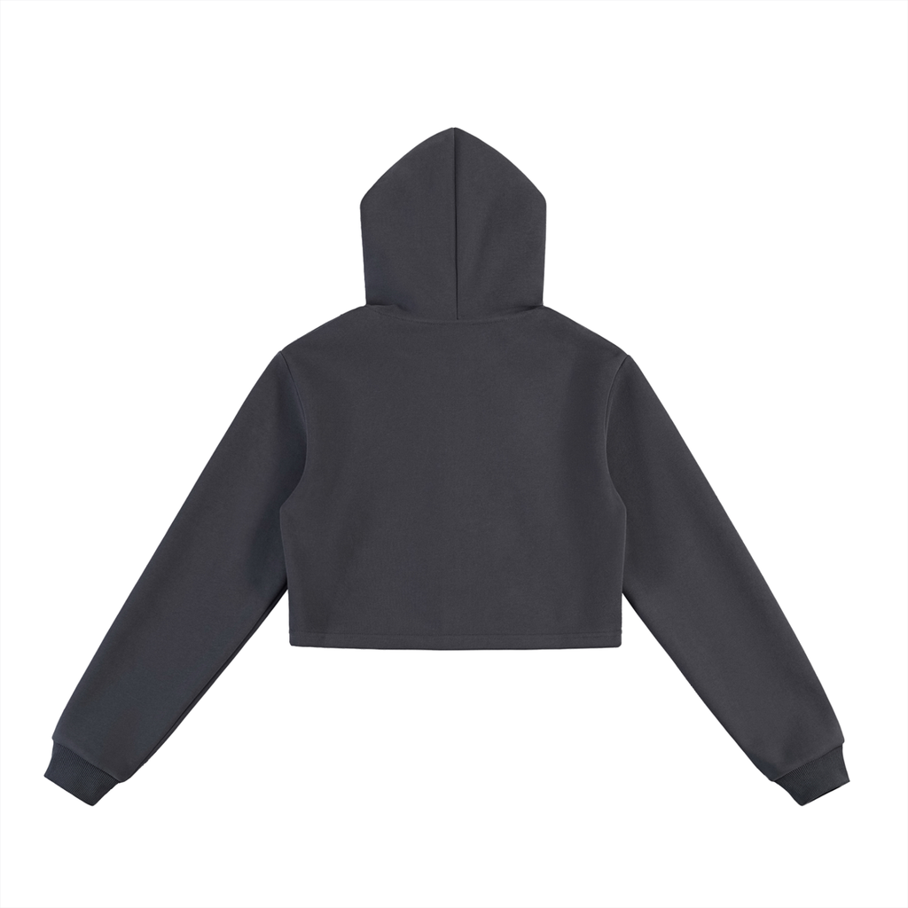 Essential Cropped Zip-Up Hoodie