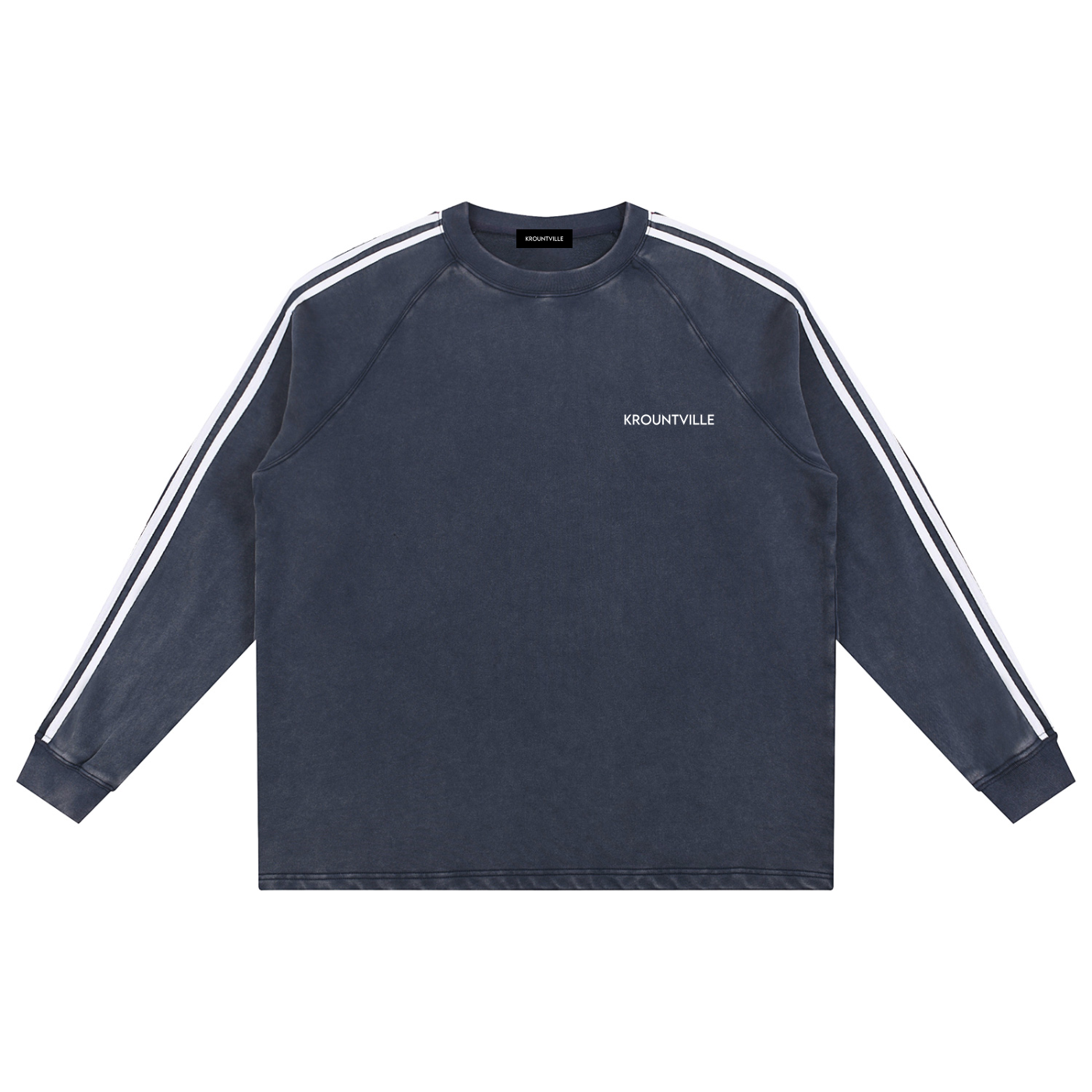 Snow Washed Contrast Tape Sweatshirt