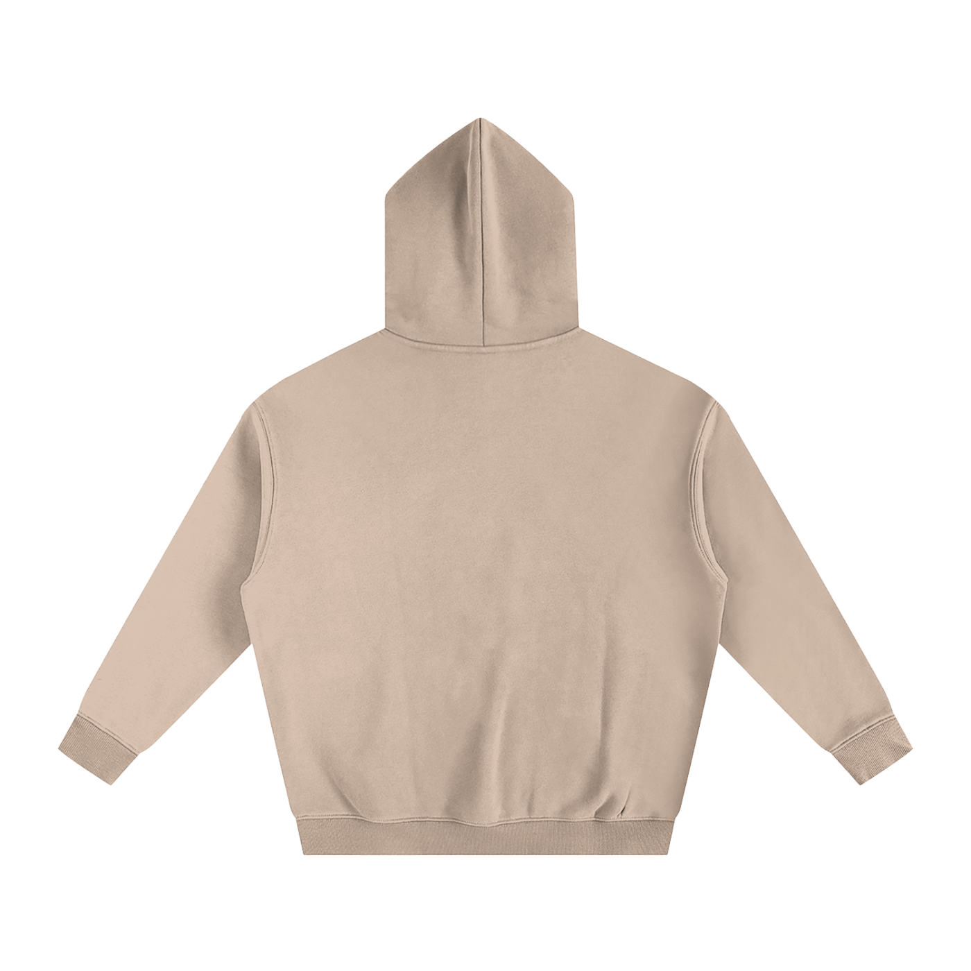 Oversize Fleeced Hoodie Gray Apricot