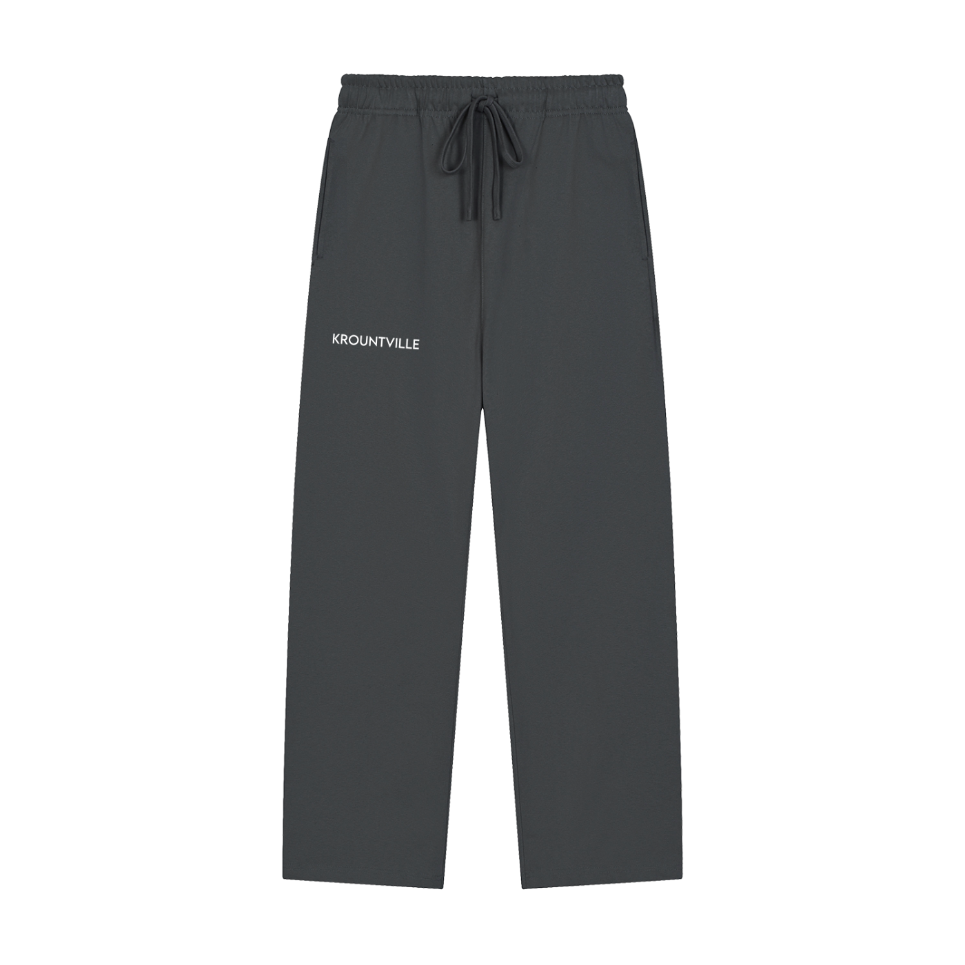 Solid Color Straight-Leg Sweatpants