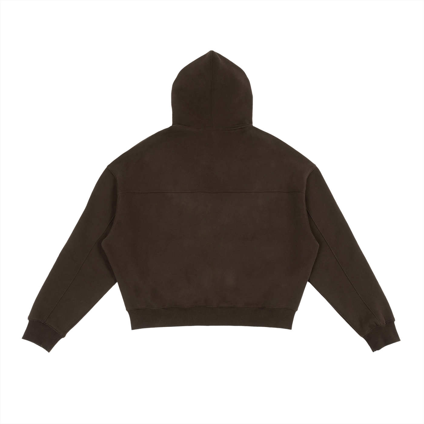 Fleece Zip-Up Hoodie Brown