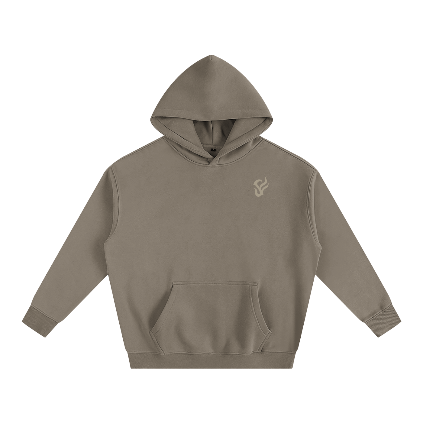 Oversize Fleeced Hoodie Dark Cofee